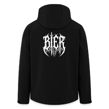 Bière – Lettrage du logo Black Metal - Veste softshell homme en polyester recyclé Stanley/Stella - noir - Dos - AI Model Male 185 light (185cm)