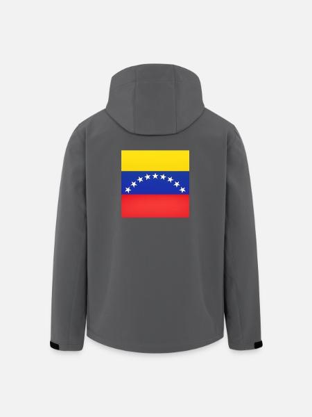 Venezuela Flag Arc Stars - Men’s Recycled Softshell Jacket by Stanley/Stella - black