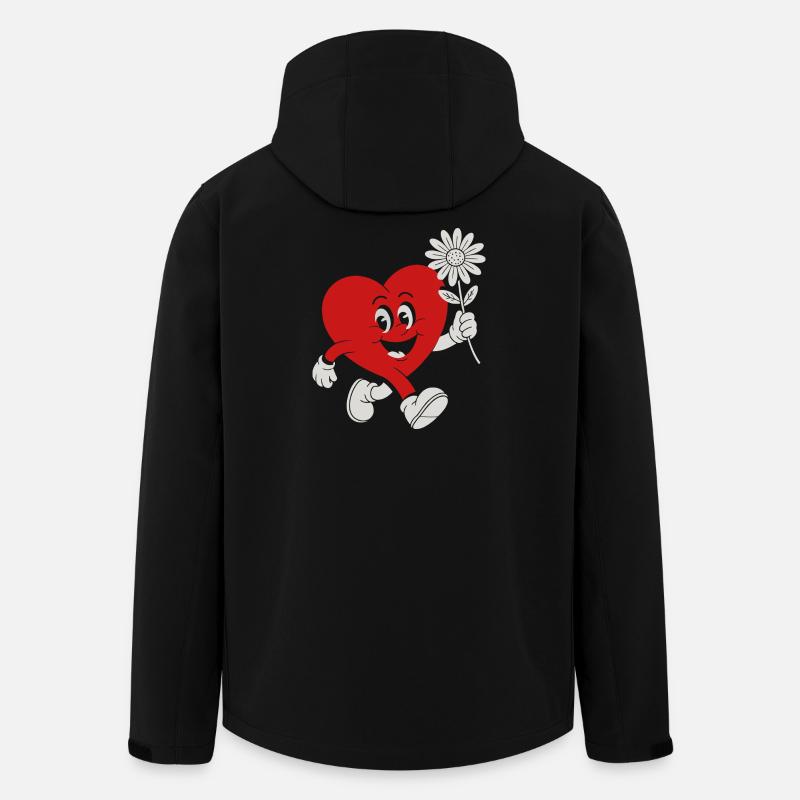 Heart Hero with Daisy - Men’s Recycled Softshell Jacket by Stanley/Stella - black