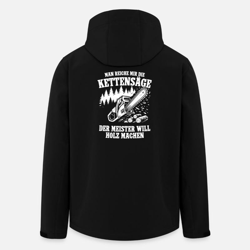 Passe-moi les tronçonneuses - Veste softshell homme en polyester recyclé Stanley/Stella - noir