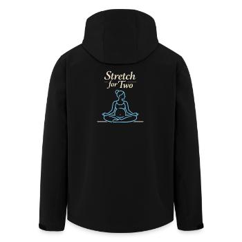 Vorgeburtliches Yoga Werdende Mutter - Recycelte Männer Softshell-Jacke von Stanley/Stella - Schwarz - Hinten - AI Model Male 185 light (185cm)