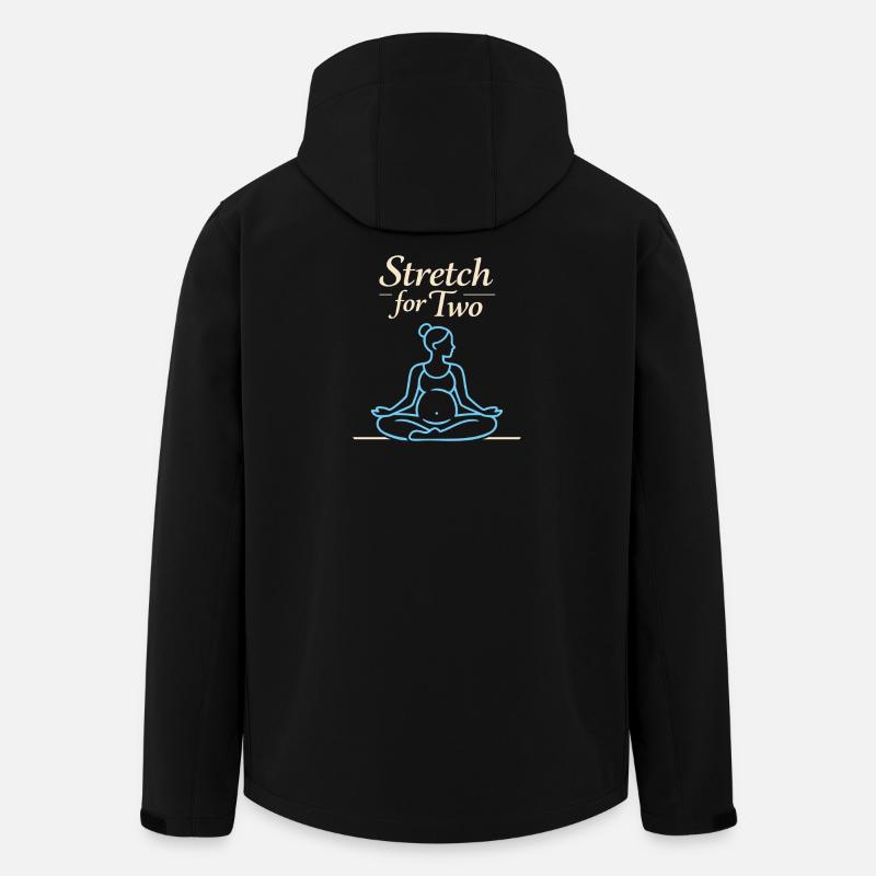 Mère enceinte de yoga prénatal - Veste softshell homme en polyester recyclé Stanley/Stella - noir