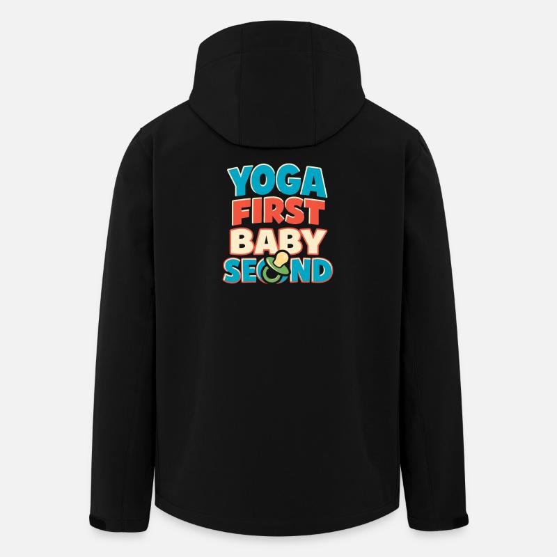 Mère enceinte de yoga prénatal - Veste softshell homme en polyester recyclé Stanley/Stella - noir