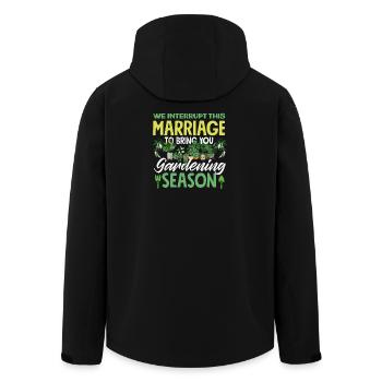 Pflanzenliebhaber Gartenarbeit Saison Lustige Ehe - Recycelte Männer Softshell-Jacke von Stanley/Stella - Schwarz - Hinten - AI Model Male 185 light (185cm)