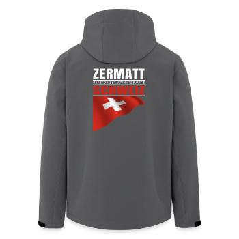 Zermatt - Recycelte Männer Softshell-Jacke von Stanley/Stella - Schwarz - Hinten - AI Model Male 185 light (185cm)
