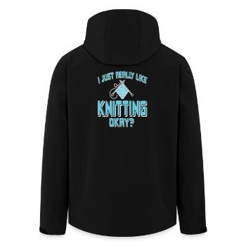 I Just Really Like Knitting Funny Yarn Hobby - Recycelte Männer Softshell-Jacke von Stanley/Stella - Schwarz - Hinten - AI Model Male 185 light (185cm)
