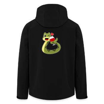 Schlange Rotwein - Recycelte Männer Softshell-Jacke von Stanley/Stella - Schwarz - Hinten - AI Model Male 185 light (185cm)
