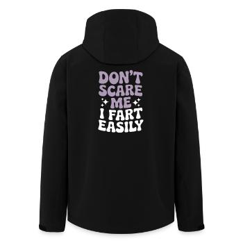 Farting Sayings Fart Funny Farting Gift - Men’s Recycled Softshell Jacket by Stanley/Stella - black - Back - AI Model Male 185 light (185cm)