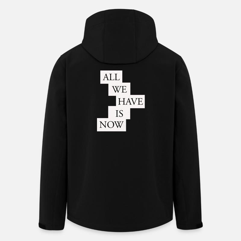 All we have is now - Black/White - Men’s Recycled Softshell Jacket by Stanley/Stella - black