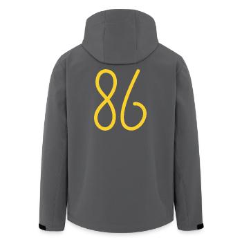86 - Recycelte Männer Softshell-Jacke von Stanley/Stella - Schwarz - Hinten - AI Model Male 185 light (185cm)