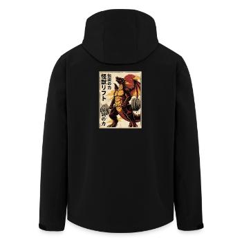 Kaiju Deadlift Dragon Japanese Monster Fitness Gym - Recycelte Männer Softshell-Jacke von Stanley/Stella - Schwarz - Hinten - AI Model Male 185 light (185cm)
