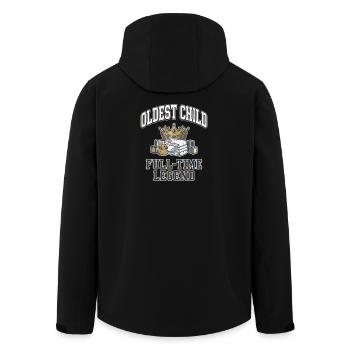 Oldest Child Full Time Legend Sibling Crown - Recycelte Männer Softshell-Jacke von Stanley/Stella - Schwarz - Hinten - AI Model Male 185 light (185cm)