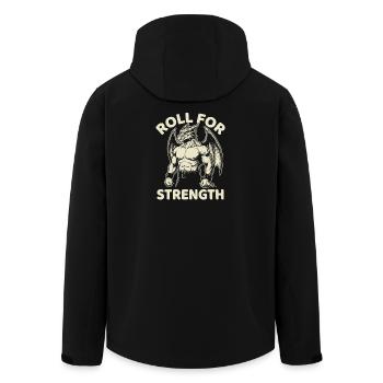  Roll For Strength Fantasy Dragon Gamer Tabletop - Recycelte Männer Softshell-Jacke von Stanley/Stella - Schwarz - Hinten - AI Model Male 185 light (185cm)