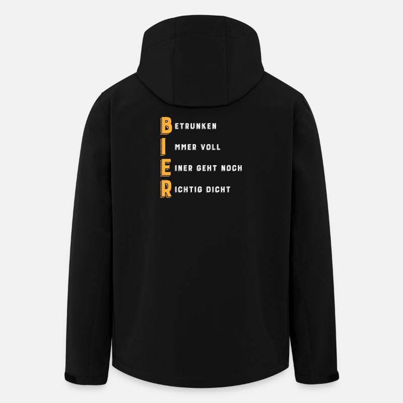 BIER Akronym - Recycelte Männer Softshell-Jacke von Stanley/Stella - Schwarz