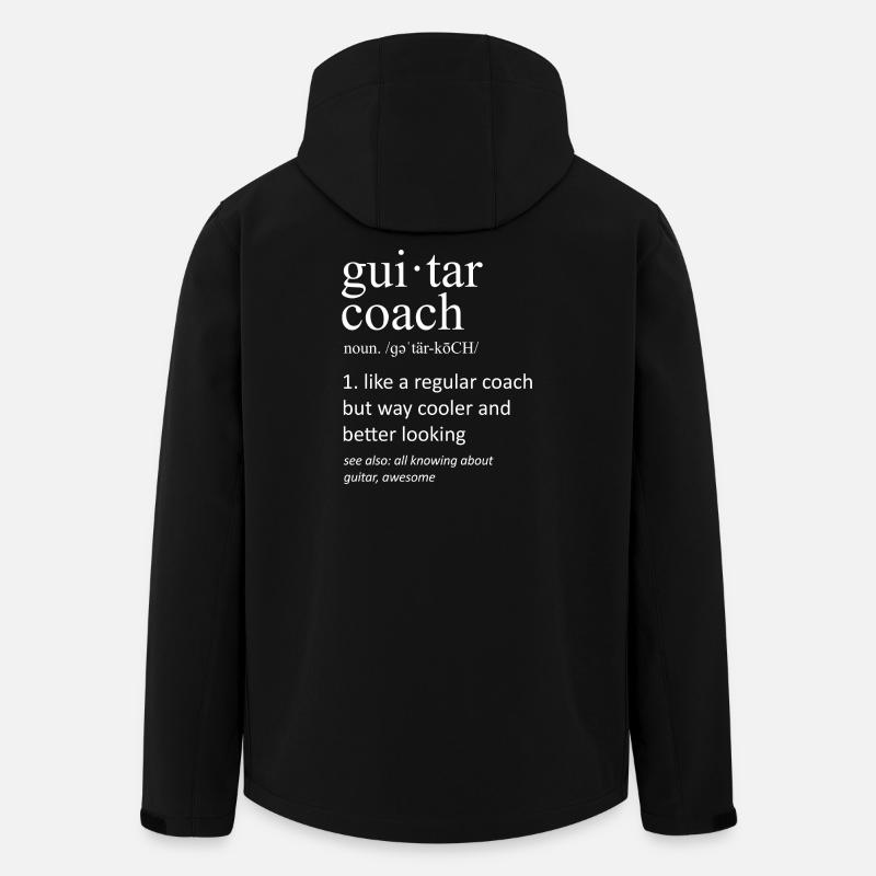 Lustiger Gitarrencoach Definition Musiklehrer - Recycelte Männer Softshell-Jacke von Stanley/Stella - Schwarz