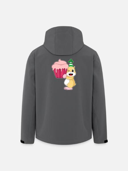 Hamster Birthday Cupcake - Men’s Recycled Softshell Jacket by Stanley/Stella - black