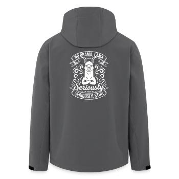 Ernsthafte Lama – No Drama - Recycelte Männer Softshell-Jacke von Stanley/Stella - Anthrazit - Hinten - AI Model Male 185 light (185cm)
