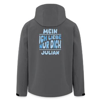 Mann Julian - Recycelte Männer Softshell-Jacke von Stanley/Stella - Anthrazit - Hinten - AI Model Male 185 light (185cm)