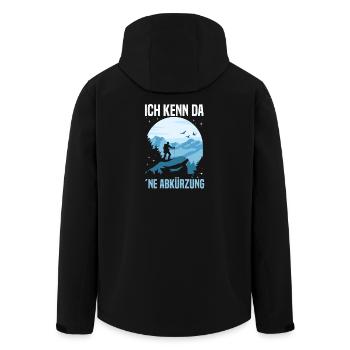 I know there a shortcut Hiking Hiking Gift - Men’s Recycled Softshell Jacket by Stanley/Stella - black - Back - AI Model Male 185 light (185cm)