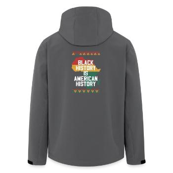 Schwarze Geschichte ist amerikanische Geschichte Afrika-Design - Recycelte Männer Softshell-Jacke von Stanley/Stella - Anthrazit - Hinten - AI Model Male 185 light (185cm)