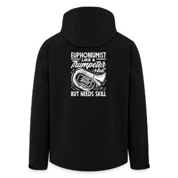 Vintage Euphonium Spieler - Recycelte Männer Softshell-Jacke von Stanley/Stella - Schwarz - Hinten - AI Model Male 185 light (185cm)