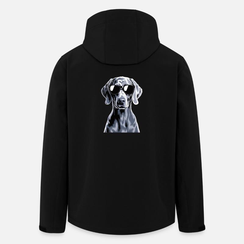 Weimaraner - Recycelte Männer Softshell-Jacke von Stanley/Stella - Schwarz