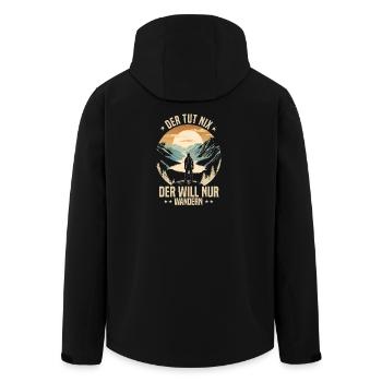 Il ne fait rien – il veut juste errer - Veste softshell homme en polyester recyclé Stanley/Stella - noir - Dos - AI Model Male 185 light (185cm)