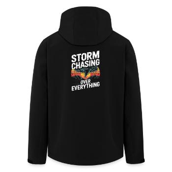  Storm Chasing Over Everything Tornado Jäger - Recycelte Männer Softshell-Jacke von Stanley/Stella - Schwarz - Hinten - AI Model Male 185 light (185cm)