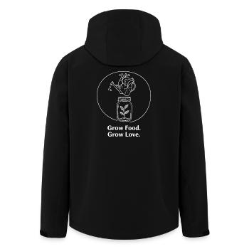 Organic horticulture, sustainable agriculture - Men’s Recycled Softshell Jacket by Stanley/Stella - black - Back - AI Model Male 185 light (185cm)
