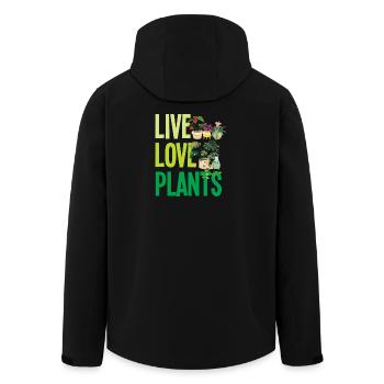 Vivez Aimez les plantes Amoureux des plantes - Veste softshell homme en polyester recyclé Stanley/Stella - noir - Dos - AI Model Male 185 light (185cm)