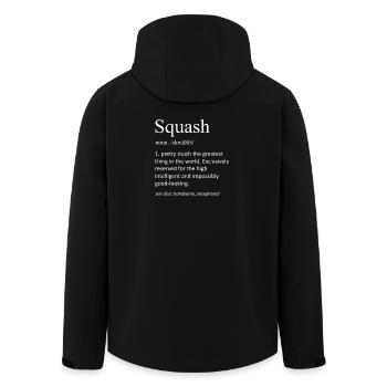Squash-Definition Lustiges Wörterbuch-Wortspiel Zitat - Recycelte Männer Softshell-Jacke von Stanley/Stella - Schwarz - Hinten - AI Model Male 185 light (185cm)