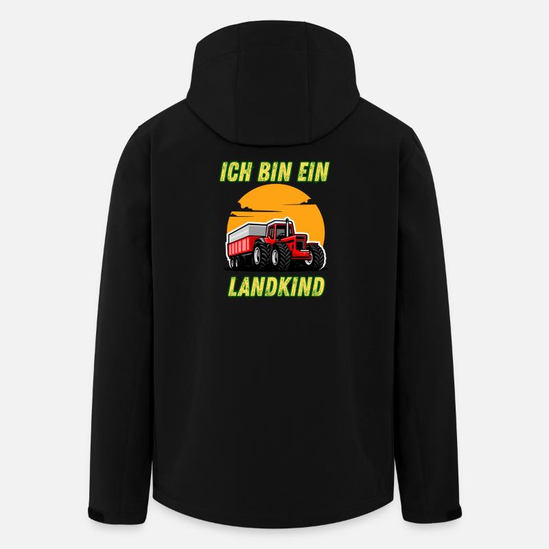 Traktor - Ich bin ein Landkind - Recycelte Männer Softshell-Jacke von Stanley/Stella - Schwarz