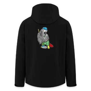 Nettoyage de serpillière pour perroquets - Veste softshell homme en polyester recyclé Stanley/Stella - noir - Dos - AI Model Male 185 light (185cm)