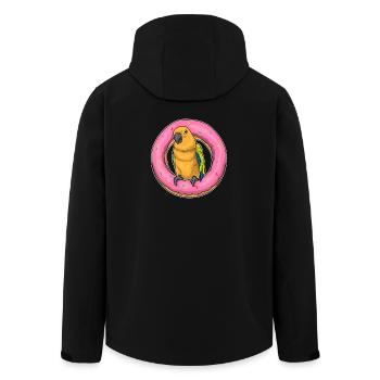 Donut Perroquet - Veste softshell homme en polyester recyclé Stanley/Stella - noir - Dos - AI Model Male 185 light (185cm)