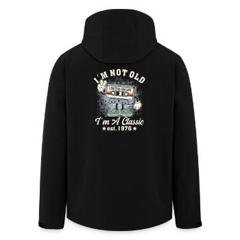 I ́m Not Old I ́m Classic 50th Birthday 2026 Retro - Men’s Recycled Softshell Jacket by Stanley/Stella - black - Back - AI Model Male 185 light (185cm)