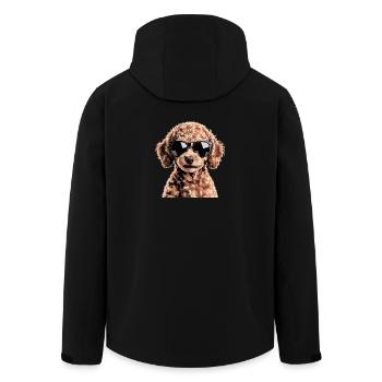 Brauner Toypudel - Recycelte Männer Softshell-Jacke von Stanley/Stella - Schwarz - Hinten - AI Model Male 185 light (185cm)
