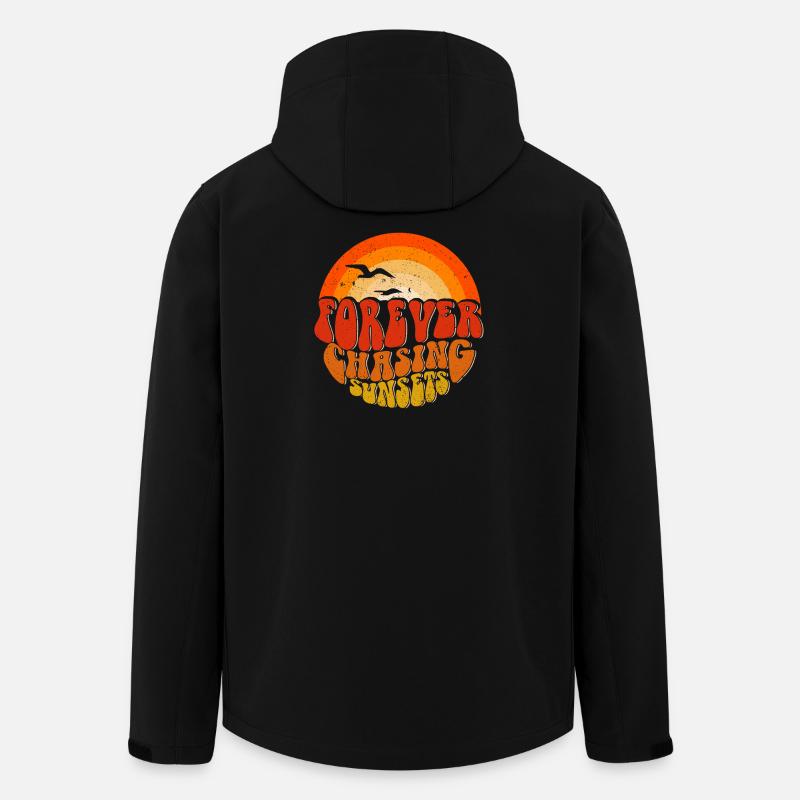 Forever Chasing Sunsets Retro Emblem - Recycelte Männer Softshell-Jacke von Stanley/Stella - Schwarz