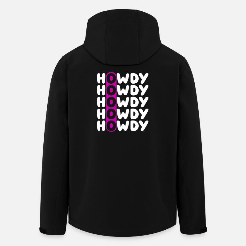 Howdy Repeat O Western Pattern - Veste softshell homme en polyester recyclé Stanley/Stella - noir