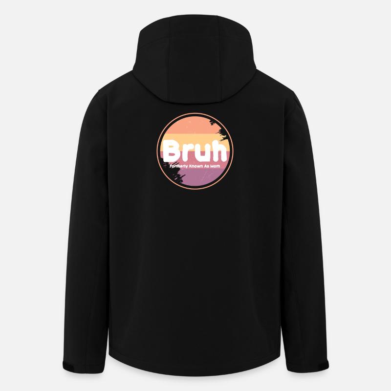 Bruh Retro Mom Logo - Men’s Recycled Softshell Jacket by Stanley/Stella - black