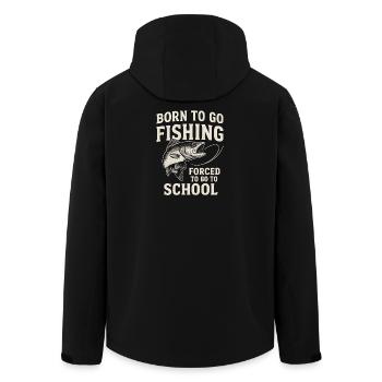 Né pour aller pêcher, forcé d’aller à l’école Pêcheur - Veste softshell homme en polyester recyclé Stanley/Stella - noir - Dos - AI Model Male 185 light (185cm)