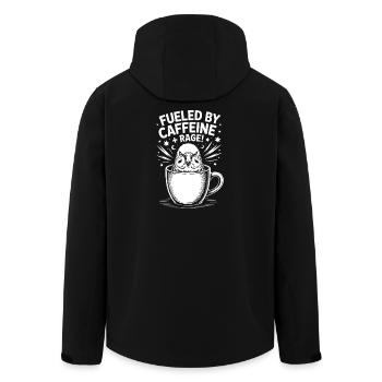 Dictons du café Caféine Cadeau drôle de café - Veste softshell homme en polyester recyclé Stanley/Stella - noir - Dos - AI Model Male 185 light (185cm)