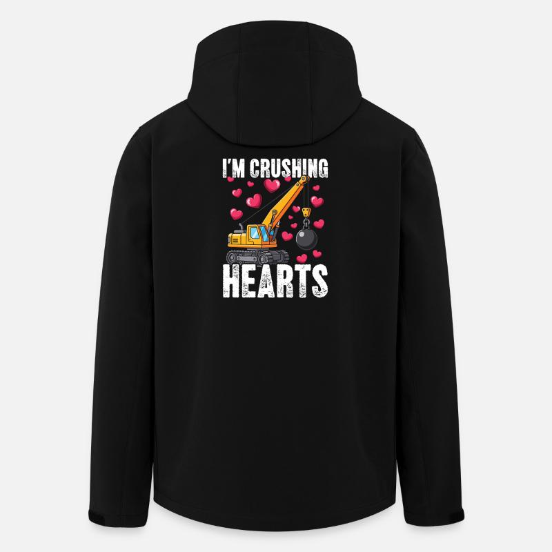 Crushing Hearts Crane - Men’s Recycled Softshell Jacket by Stanley/Stella - black
