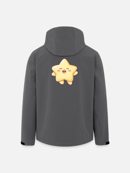Kawaii Sternchen Lächeln Stern Kinder - Recycelte Männer Softshell-Jacke von Stanley/Stella - Schwarz