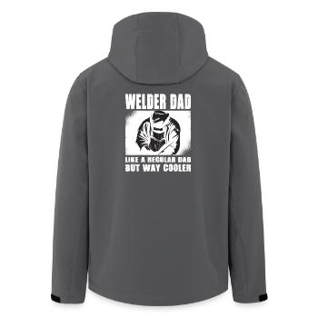 Welder Saying Gifts for Metalworkers - Men’s Recycled Softshell Jacket by Stanley/Stella - anthracite - Back - AI Model Male 185 light (185cm)