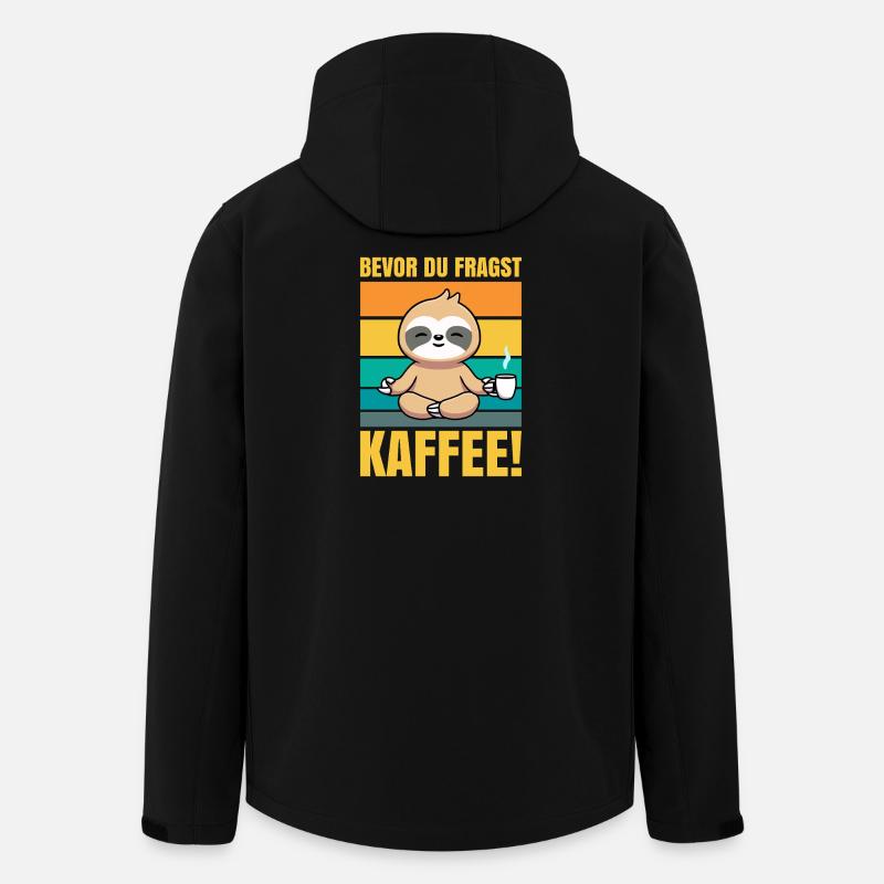 Bevor du fragst Kaffee Faultier - Recycelte Männer Softshell-Jacke von Stanley/Stella - Schwarz