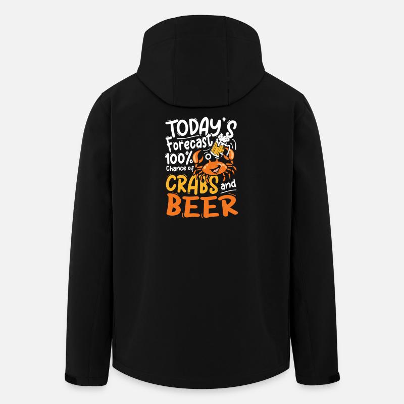Krebs und Bier Vorhersage Design - Recycelte Männer Softshell-Jacke von Stanley/Stella - Schwarz