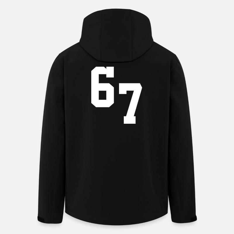 Typographie Digital Neon 67 - Veste softshell homme en polyester recyclé Stanley/Stella - noir