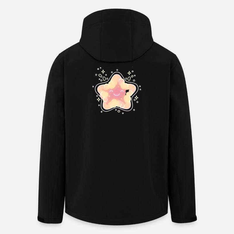Pastellsternchen Kuschelstern Kinder Stern  - Recycelte Männer Softshell-Jacke von Stanley/Stella - Schwarz