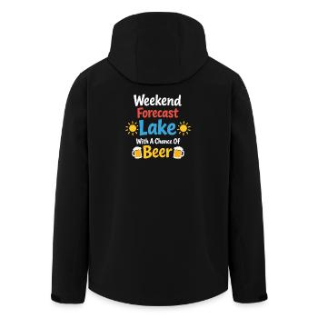 Compte à rebours du week-end du lac vers les journées en mer - Veste softshell homme en polyester recyclé Stanley/Stella - noir - Dos - AI Model Male 185 light (185cm)