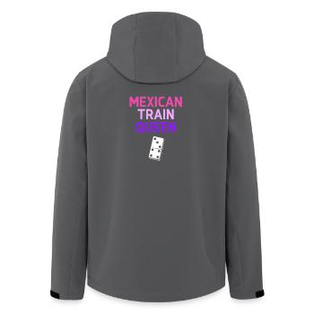 Domino Mexican Train - Recycelte Männer Softshell-Jacke von Stanley/Stella - Schwarz - Hinten - AI Model Male 185 light (185cm)